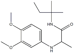 2-[(3,4-dimethoxyphenyl)amino]-N-(2-methylbutan-2-yl)propanamide 结构式