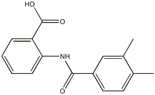 2-[(3,4-dimethylbenzene)(methyl)amido]benzoic acid 结构式