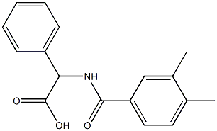 2-[(3,4-dimethylphenyl)formamido]-2-phenylacetic acid 结构式