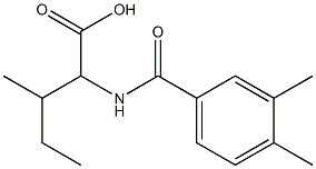 2-[(3,4-dimethylphenyl)formamido]-3-methylpentanoic acid 结构式