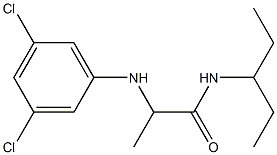 2-[(3,5-dichlorophenyl)amino]-N-(pentan-3-yl)propanamide 结构式