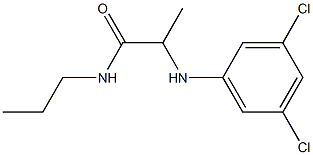 2-[(3,5-dichlorophenyl)amino]-N-propylpropanamide 结构式