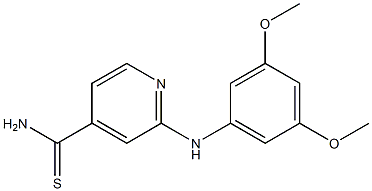 2-[(3,5-dimethoxyphenyl)amino]pyridine-4-carbothioamide 结构式