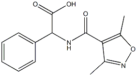 2-[(3,5-dimethyl-1,2-oxazol-4-yl)formamido]-2-phenylacetic acid 结构式