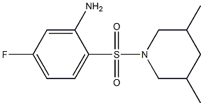 2-[(3,5-dimethylpiperidine-1-)sulfonyl]-5-fluoroaniline 结构式