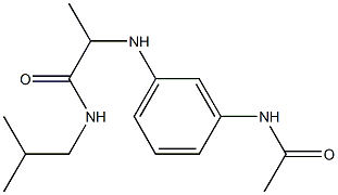 2-[(3-acetamidophenyl)amino]-N-(2-methylpropyl)propanamide 结构式