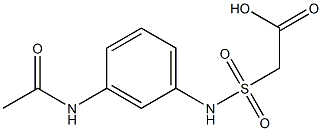 2-[(3-acetamidophenyl)sulfamoyl]acetic acid 结构式