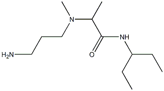 2-[(3-aminopropyl)(methyl)amino]-N-(pentan-3-yl)propanamide 结构式