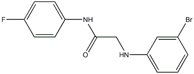 2-[(3-bromophenyl)amino]-N-(4-fluorophenyl)acetamide 结构式