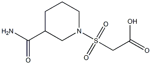 2-[(3-carbamoylpiperidine-1-)sulfonyl]acetic acid 结构式