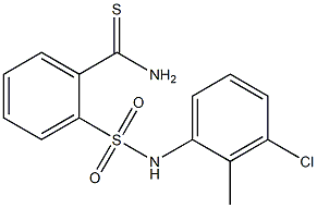 2-[(3-chloro-2-methylphenyl)sulfamoyl]benzene-1-carbothioamide 结构式