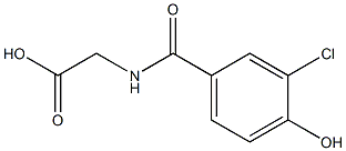 2-[(3-chloro-4-hydroxyphenyl)formamido]acetic acid 结构式