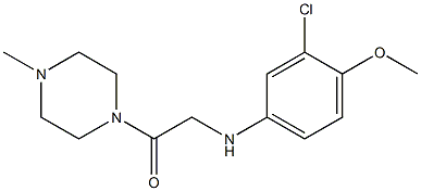 2-[(3-chloro-4-methoxyphenyl)amino]-1-(4-methylpiperazin-1-yl)ethan-1-one 结构式