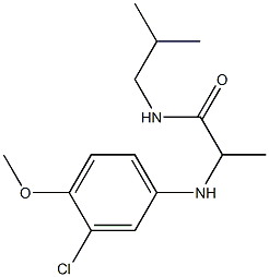 2-[(3-chloro-4-methoxyphenyl)amino]-N-(2-methylpropyl)propanamide 结构式