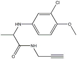 2-[(3-chloro-4-methoxyphenyl)amino]-N-(prop-2-yn-1-yl)propanamide 结构式