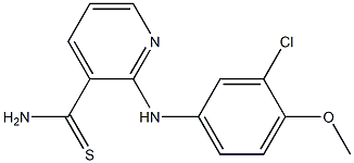 2-[(3-chloro-4-methoxyphenyl)amino]pyridine-3-carbothioamide 结构式