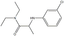 2-[(3-chlorophenyl)amino]-N,N-diethylpropanamide 结构式