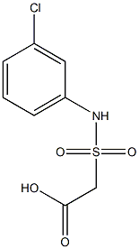 2-[(3-chlorophenyl)sulfamoyl]acetic acid 结构式