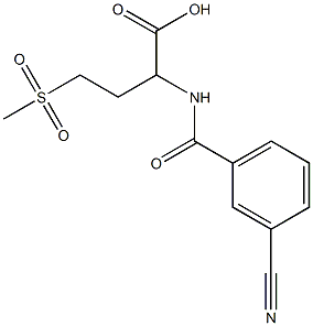 2-[(3-cyanophenyl)formamido]-4-methanesulfonylbutanoic acid 结构式