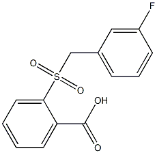 2-[(3-fluorobenzyl)sulfonyl]benzoic acid 结构式