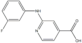 2-[(3-fluorophenyl)amino]pyridine-4-carboxylic acid 结构式