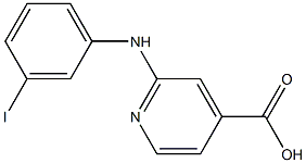 2-[(3-iodophenyl)amino]pyridine-4-carboxylic acid 结构式