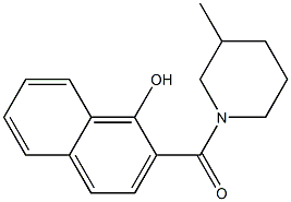 2-[(3-methylpiperidin-1-yl)carbonyl]naphthalen-1-ol 结构式