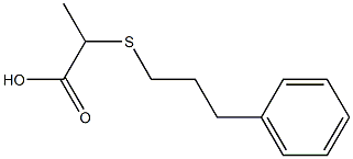 2-[(3-phenylpropyl)thio]propanoic acid 结构式