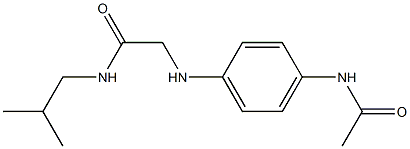 2-[(4-acetamidophenyl)amino]-N-(2-methylpropyl)acetamide 结构式