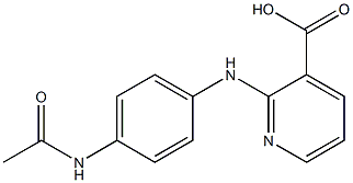 2-[(4-acetamidophenyl)amino]pyridine-3-carboxylic acid 结构式