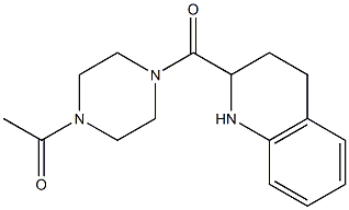 2-[(4-acetylpiperazin-1-yl)carbonyl]-1,2,3,4-tetrahydroquinoline 结构式