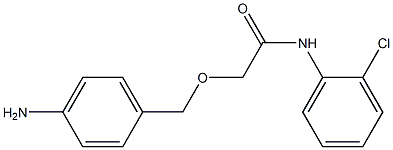 2-[(4-aminophenyl)methoxy]-N-(2-chlorophenyl)acetamide 结构式