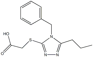 2-[(4-benzyl-5-propyl-4H-1,2,4-triazol-3-yl)sulfanyl]acetic acid 结构式