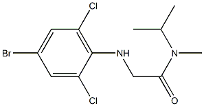 2-[(4-bromo-2,6-dichlorophenyl)amino]-N-methyl-N-(propan-2-yl)acetamide 结构式