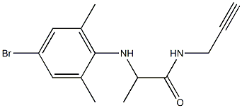 2-[(4-bromo-2,6-dimethylphenyl)amino]-N-(prop-2-yn-1-yl)propanamide 结构式