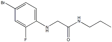 2-[(4-bromo-2-fluorophenyl)amino]-N-propylacetamide 结构式