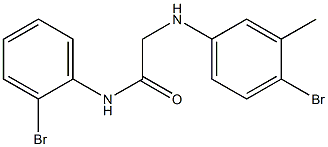 2-[(4-bromo-3-methylphenyl)amino]-N-(2-bromophenyl)acetamide 结构式