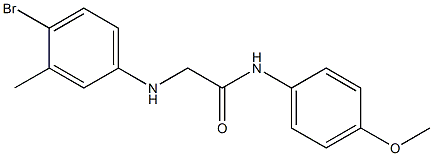 2-[(4-bromo-3-methylphenyl)amino]-N-(4-methoxyphenyl)acetamide 结构式