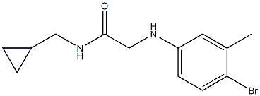 2-[(4-bromo-3-methylphenyl)amino]-N-(cyclopropylmethyl)acetamide 结构式