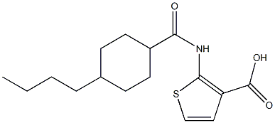 2-[(4-butylcyclohexane)amido]thiophene-3-carboxylic acid 结构式