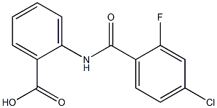 2-[(4-chloro-2-fluorobenzene)amido]benzoic acid 结构式