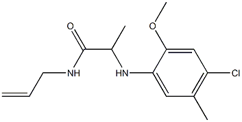 2-[(4-chloro-2-methoxy-5-methylphenyl)amino]-N-(prop-2-en-1-yl)propanamide 结构式