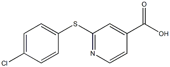 2-[(4-chlorophenyl)sulfanyl]pyridine-4-carboxylic acid 结构式