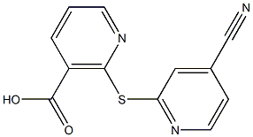 2-[(4-cyanopyridin-2-yl)thio]nicotinic acid 结构式