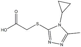 2-[(4-cyclopropyl-5-methyl-4H-1,2,4-triazol-3-yl)sulfanyl]acetic acid 结构式