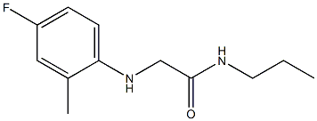2-[(4-fluoro-2-methylphenyl)amino]-N-propylacetamide 结构式
