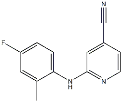 2-[(4-fluoro-2-methylphenyl)amino]pyridine-4-carbonitrile 结构式