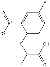 2-[(4-fluoro-2-nitrophenyl)sulfanyl]propanoic acid 结构式