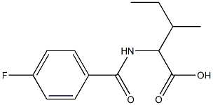 2-[(4-fluorobenzoyl)amino]-3-methylpentanoic acid 结构式
