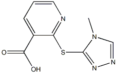2-[(4-methyl-4H-1,2,4-triazol-3-yl)sulfanyl]pyridine-3-carboxylic acid 结构式